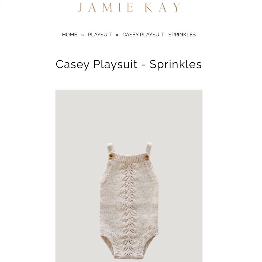 Jammie Kay knit playsuit